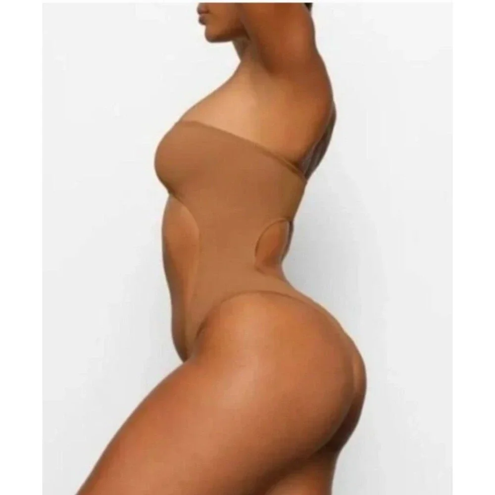 Signature Swim Strapless Monokini Almond XL